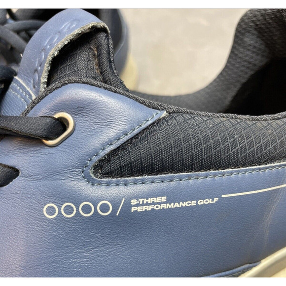 Ecco Mens S-Three Spikeless Golf Shoes Size 12-12.5/EU 46 Blue Gore-Tex Lace Up main image 4